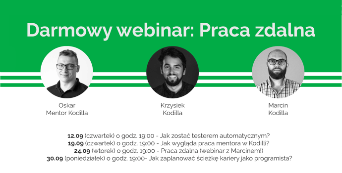 Praca zdalna …i 3 inne, wyjątkowe webinary